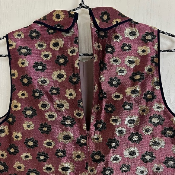 J. Crew Collection Metallic Marigold Top Sleeveless Blouse Women’s - Picture 6 of 10